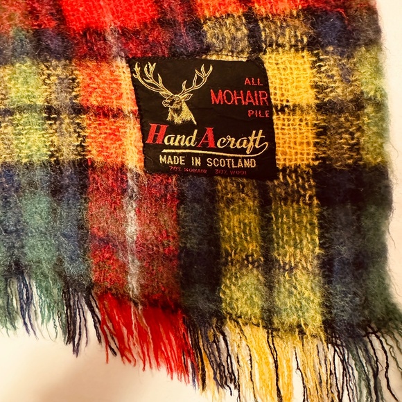 Vintage Scottish mohair throw blanket - Picture 3 of 5